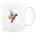 Mug with kick, bird, animal, arts, martial, parrot, karate, cartoon