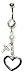 Jewelry : Cross My Heart Belly Button Ring