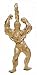 Jewelry : 14kt Body Builder-Weight Lifting Charm-QG-M760