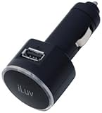 Iluv I109Blk Dc Cigarette Lighter Adapter With Usb Output