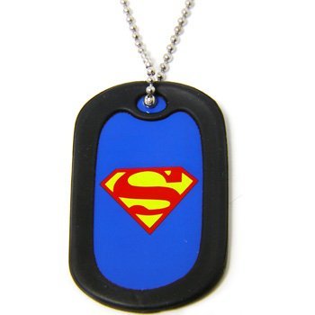  Licensed SUPERMAN Classic Logo DOG TAG Necklace
