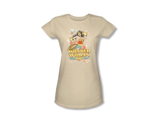  Wonder Woman Strength Ivory Juniors T-shirt Tee