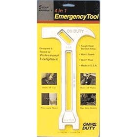 On Duty Emergency Gas & Water Shutoff 4-n-1 Tool for Earthquakes, Hurricanes, Fires, Floods, Disasters and Emergencies