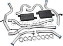 Flowmaster 17396 Cat-Back System - 87-93 Ford Mustang GT 5.0L All 3.00 in. Pipe (Mani or Shorty Head Back) Incl. Scavenger Crossover (X-Pipe Style) Air Inj. / O2 Sensor Mount Hardware Super 40 Series
