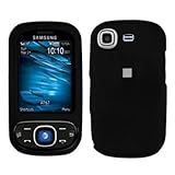 Samsung Strive A687 Rubber Black Protective Case Faceplate Cover