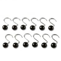 Black Ball Shower Curtain Hooks