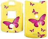 Purple Butterfly - Motorola RAZR V3 V3c V3m Hard Case - Protective Faceplate Cover