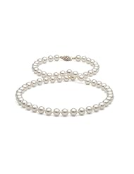 White Freshwater Pearl Necklace: 6-7mm, 18" AA+