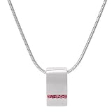 Sterling Silver Pink Tourmaline Pendant with Snake Chain 17