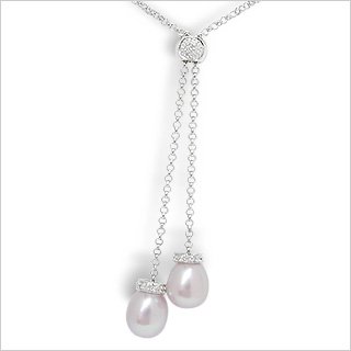 14K white gold Adara Freshwater cultured pearl pendant
