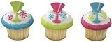 12 Plastic Cocktail Martini Cupcake Rings Cake Toppers