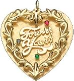 Forever Yours Heart Shadow Box, 14K Gold Charm