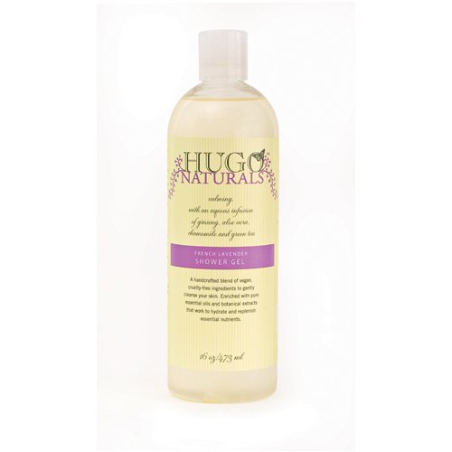 Hugo Naturals Shower Gel, French Lavender , 16-Ounce Bottle (Pack of 2)