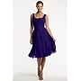 Squareneck Silk Chiffon Dress