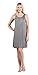 Savi Mom Discreet Maternity/Nursing Breastfeeding Sleeveless Nightgown (Large, Heather Gray)