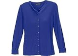 Misses Designers Originals Rhinestone Button Cardigan