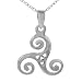 Sterling Silver Celtic Trislete Necklace