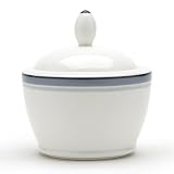 Noritake Java Graphite Swirl Sugar Bowl with Cover, 9-ounces