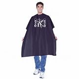 Scalpmaster Nylon Barber Cape With Imprint 118 cm X 118 cm, Velcro Black (Umhang)