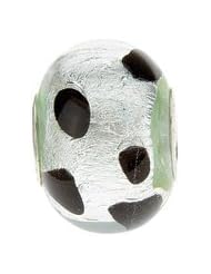 Kera Silver Leopard Murano Glass Bead