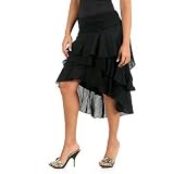 Women's Asymmetrical Tiered Woven Skirt
