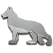 German Shepherd Dog Premier Chrome Metal Auto Emblem