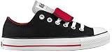Converse Chuck Taylor Double Tongue Shoes in Black/Red/Grey (IV301), Size: 4 Mens / 6 Womens