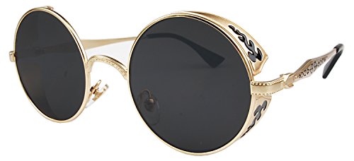 Vivian & vincent vintage hippie retro metal round c…