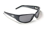 Gargoyles Sunglasses Pressure Shiny Black Frame with Polarized Grey Lenses by