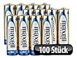 Maxell Monster-Sparpaket mit 100 Alkaline-Batterien AA Mignon 1,5V