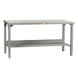 Little Giant Adjustable-Height Welded Steel Workbench w/ Shelf (36 W x 72 L)