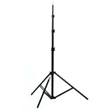 Smith Victor RS75, 7'6 Raven Lightstand with 3/8 Mounting Stud, 4 Sections with 3 Risers, Black.