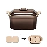Le Creuset - 91008406222400 - Terre Naturelle - Terrine à Foie Gras avec Presse - 0,6 L