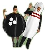 Adult Bowling PIN Costume - Shown on Left