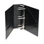 Heavy-Duty Locking No-Gap D-Ring Binder with Label Holder, 3" Cap., Black