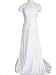 Private Collection Sheath Wedding Gown Dress, White Crepe, Sz 12, Fl22
