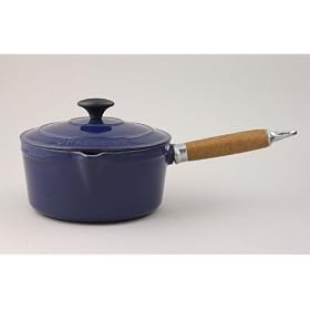 Chasseur Cast Iron 20cm, 2.0ltr Cobalt Blue Saucepan And Lid