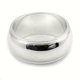 14K White Gold Wedding Bands 8mm halfround edge, 5