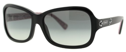 Coach HC8016 5002/ 11 L008 Ciara Black Plastic Sunglasses with Pink Interior On Sale
