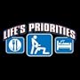 Life's Priorities Sex Head T-shirt, X-Large, Navy
