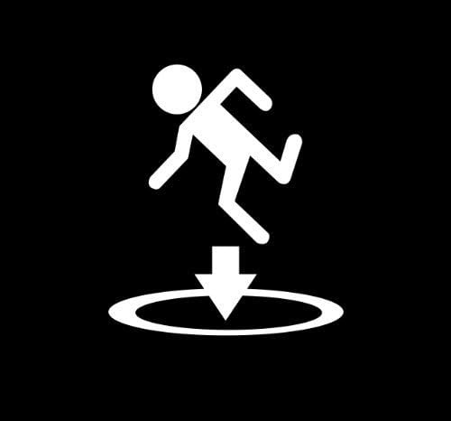 Portal 2 Logo Sticker Decal Peel and Stick White by Booki Graphics