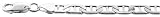 22" Sterling Silver 6.0mm Medium Flat Mariner (MARINA) Necklace NICKEL FREE