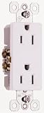 Pass & Seymour TradeMaster 15 Amp 12-Volt AC Decorator Receptacle, White, 10-Pack #885WCP