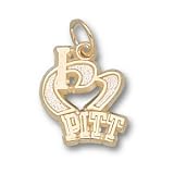 Pittsburgh Panthers 1/2in 10k I Love Pitt Pendant/10kt yellow gold