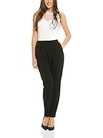 Romantik Paris Conjunto Pantalón y Top Andrea (Blanco / Negro)