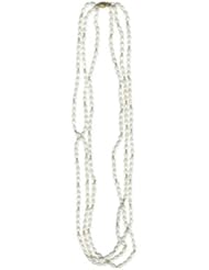 Three Strand Freshwater Pearl Necklace in 14K Yellow Gold