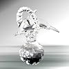 CRYSTAL DOLPHIN IN HOOP ORNAMENT