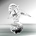 CRYSTAL DOLPHIN IN HOOP ORNAMENT
