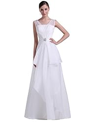 A-line V-neck Natural   Waistline Beaded Lace Illusion Sleeveless Floor Length Organza Prom Dress 