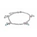 Children's Charm Bracelet with Pink and Blue Dolphin Charms